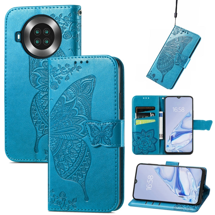 Butterfly Love Flowers Embossed Horizontal Flip Leather Case with Holder & Card Slots & Wallet & Lanyard