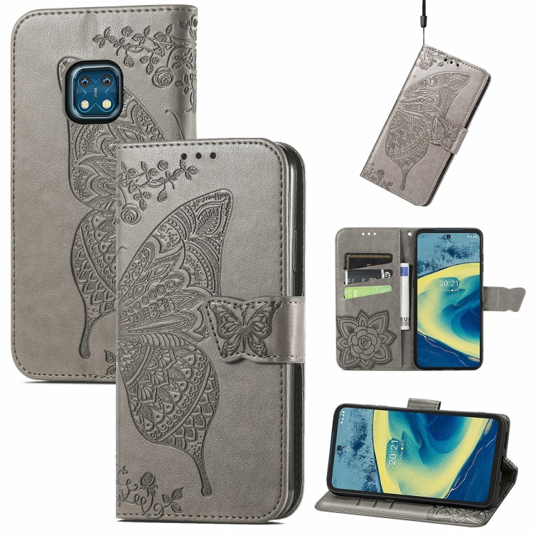 Butterfly Love Flowers Embossed Horizontal Flip Leather Case with Holder & Card Slots & Wallet & Lanyard