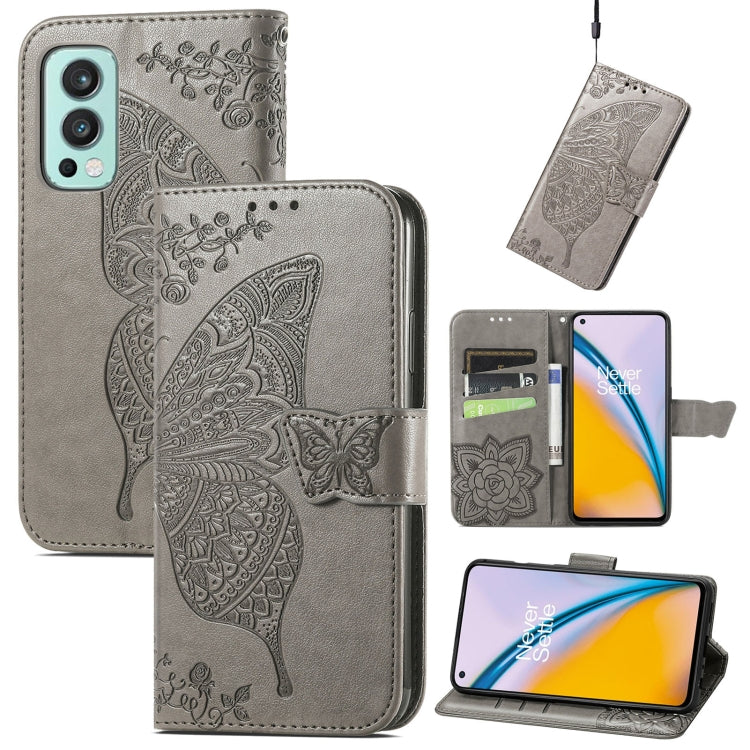 Butterfly Love Flowers Embossed Horizontal Flip Leather Case with Holder & Card Slots & Wallet & Lanyard