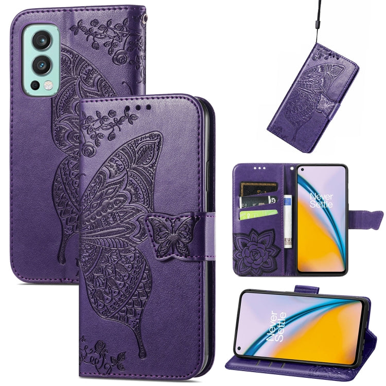 Butterfly Love Flowers Embossed Horizontal Flip Leather Case with Holder & Card Slots & Wallet & Lanyard