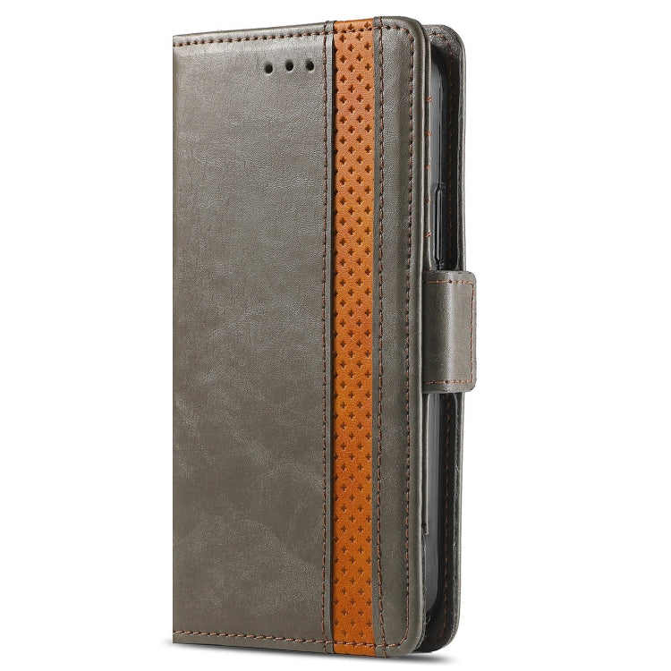 CaseNeo Business Splicing Dual Magnetic Buckle Horizontal Flip PU Leather Case with Holder & Card Slots & Wallet