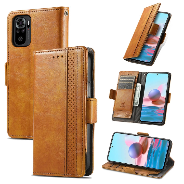CaseNeo Business Splicing Dual Magnetic Buckle Horizontal Flip PU Leather Case with Holder & Card Slots & Wallet