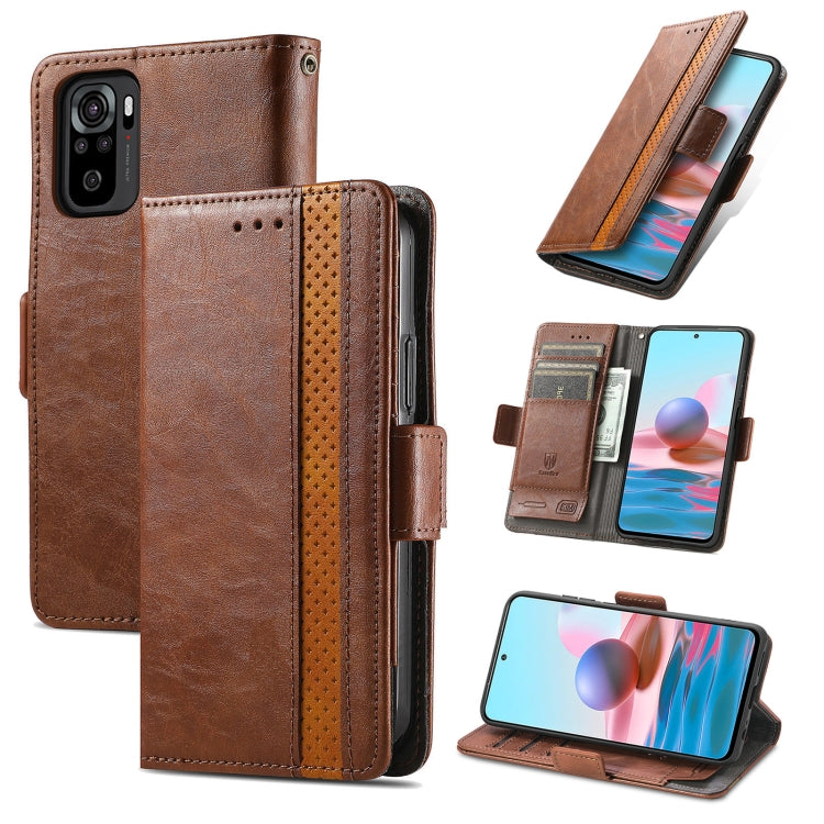 CaseNeo Business Splicing Dual Magnetic Buckle Horizontal Flip PU Leather Case with Holder & Card Slots & Wallet