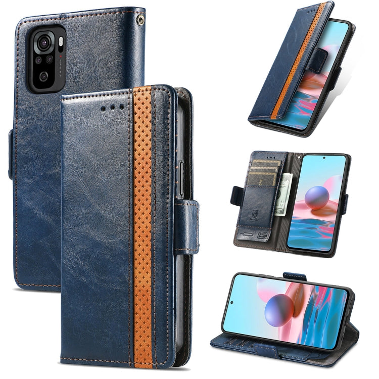 CaseNeo Business Splicing Dual Magnetic Buckle Horizontal Flip PU Leather Case with Holder & Card Slots & Wallet