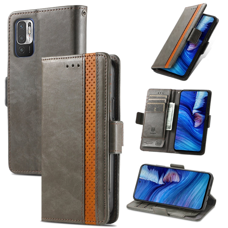 CaseNeo Business Splicing Dual Magnetic Buckle Horizontal Flip PU Leather Case with Holder & Card Slots & Wallet