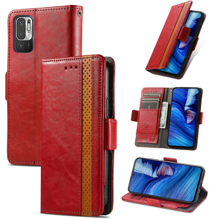 CaseNeo Business Splicing Dual Magnetic Buckle Horizontal Flip PU Leather Case with Holder & Card Slots & Wallet