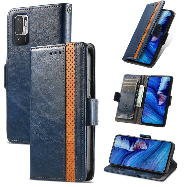 CaseNeo Business Splicing Dual Magnetic Buckle Horizontal Flip PU Leather Case with Holder & Card Slots & Wallet