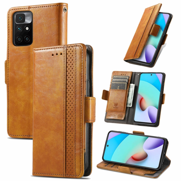 CaseNeo Business Splicing Dual Magnetic Buckle Horizontal Flip PU Leather Case with Holder & Card Slots & Wallet
