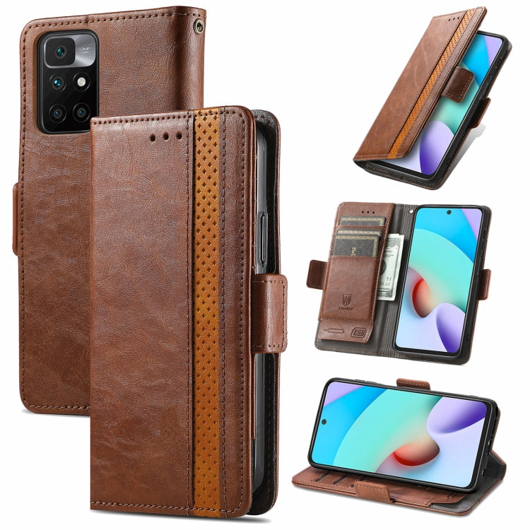 CaseNeo Business Splicing Dual Magnetic Buckle Horizontal Flip PU Leather Case with Holder & Card Slots & Wallet