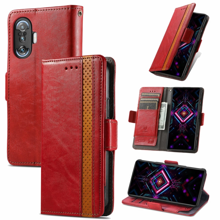 CaseNeo Business Splicing Dual Magnetic Buckle Horizontal Flip PU Leather Case with Holder & Card Slots & Wallet