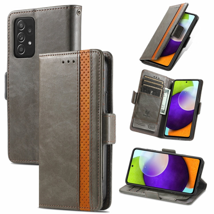 CaseNeo Business Splicing Dual Magnetic Buckle Horizontal Flip PU Leather Case with Holder & Card Slots & Wallet