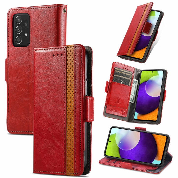 CaseNeo Business Splicing Dual Magnetic Buckle Horizontal Flip PU Leather Case with Holder & Card Slots & Wallet