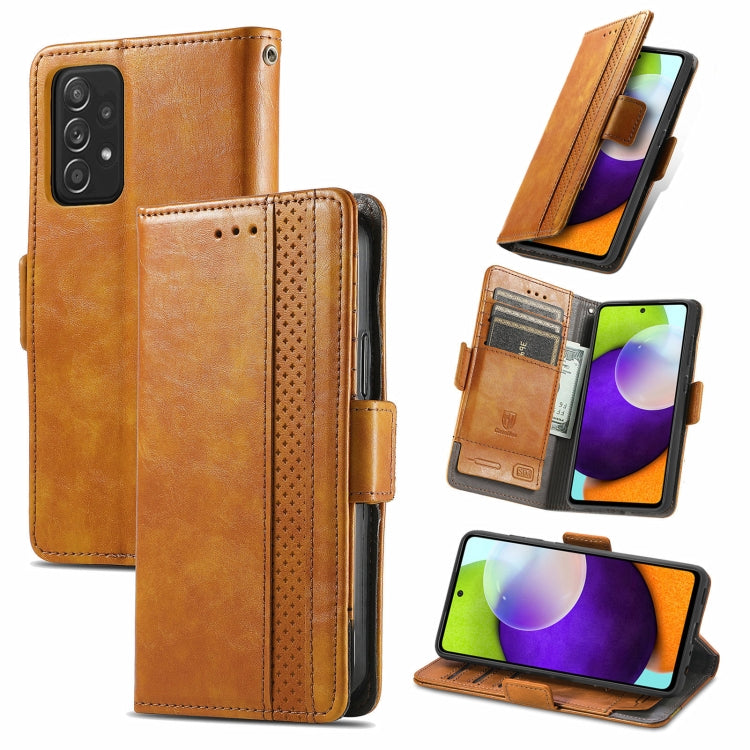 CaseNeo Business Splicing Dual Magnetic Buckle Horizontal Flip PU Leather Case with Holder & Card Slots & Wallet