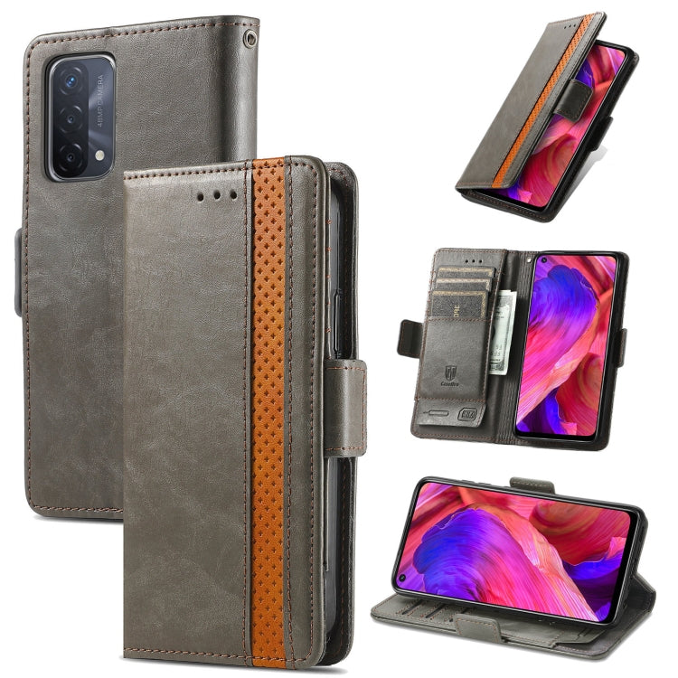 CaseNeo Business Splicing Dual Magnetic Buckle Horizontal Flip PU Leather Case with Holder & Card Slots & Wallet