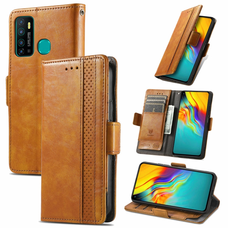 CaseNeo Business Splicing Dual Magnetic Buckle Horizontal Flip PU Leather Case with Holder & Card Slots & Wallet