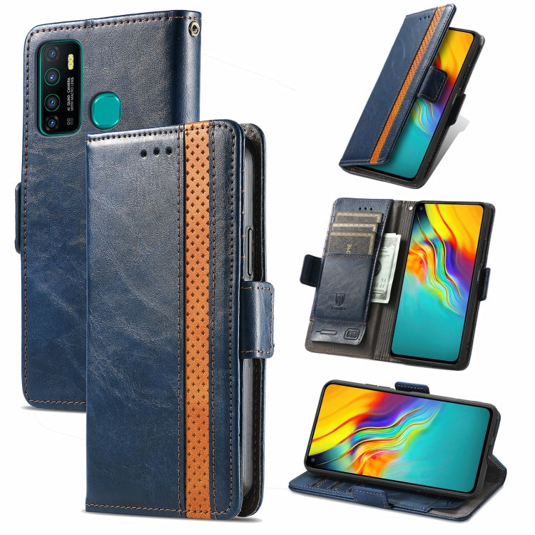 CaseNeo Business Splicing Dual Magnetic Buckle Horizontal Flip PU Leather Case with Holder & Card Slots & Wallet