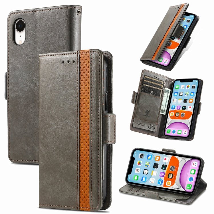 CaseNeo Business Splicing Dual Magnetic Buckle Horizontal Flip PU Leather Case with Holder & Card Slots & Wallet