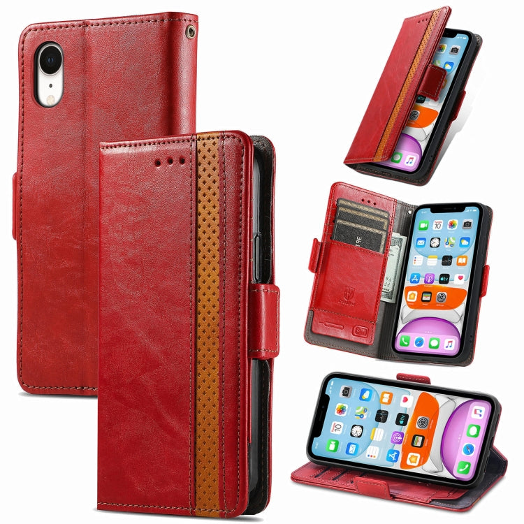 CaseNeo Business Splicing Dual Magnetic Buckle Horizontal Flip PU Leather Case with Holder & Card Slots & Wallet