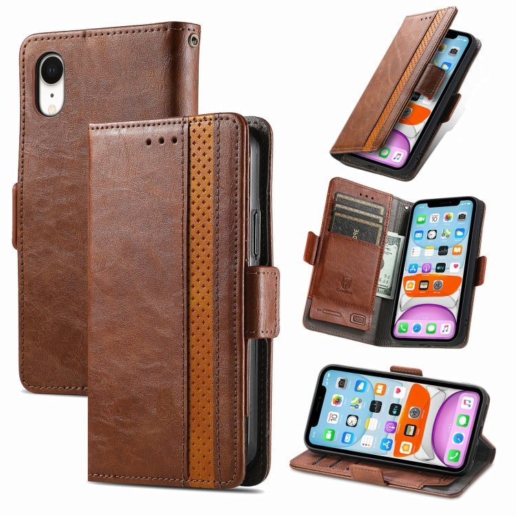 CaseNeo Business Splicing Dual Magnetic Buckle Horizontal Flip PU Leather Case with Holder & Card Slots & Wallet