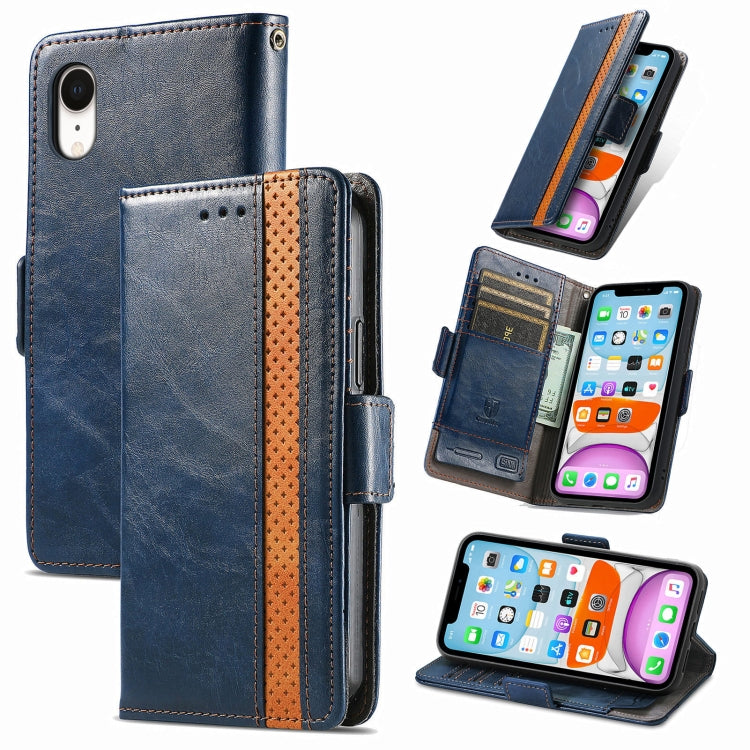CaseNeo Business Splicing Dual Magnetic Buckle Horizontal Flip PU Leather Case with Holder & Card Slots & Wallet