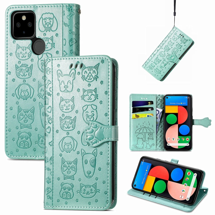Lovely Cat and Dog Embossing Pattern Horizontal Flip Leather Case , with Holder & Card Slots & Wallet & Cartoon Clasp & Lanyard