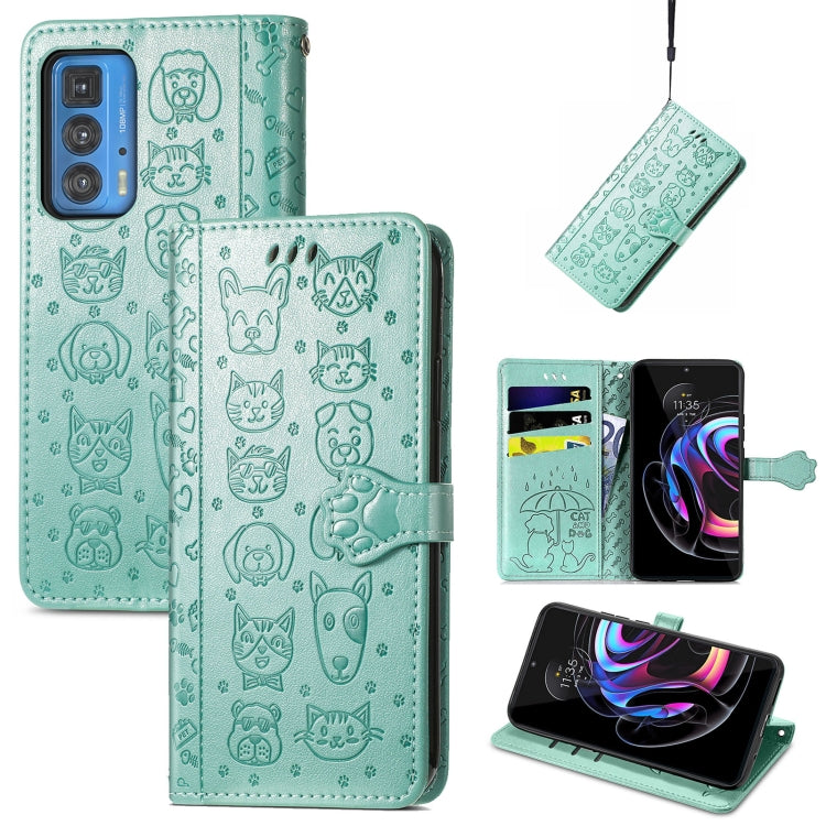Lovely Cat and Dog Embossing Pattern Horizontal Flip Leather Case , with Holder & Card Slots & Wallet & Cartoon Clasp & Lanyard