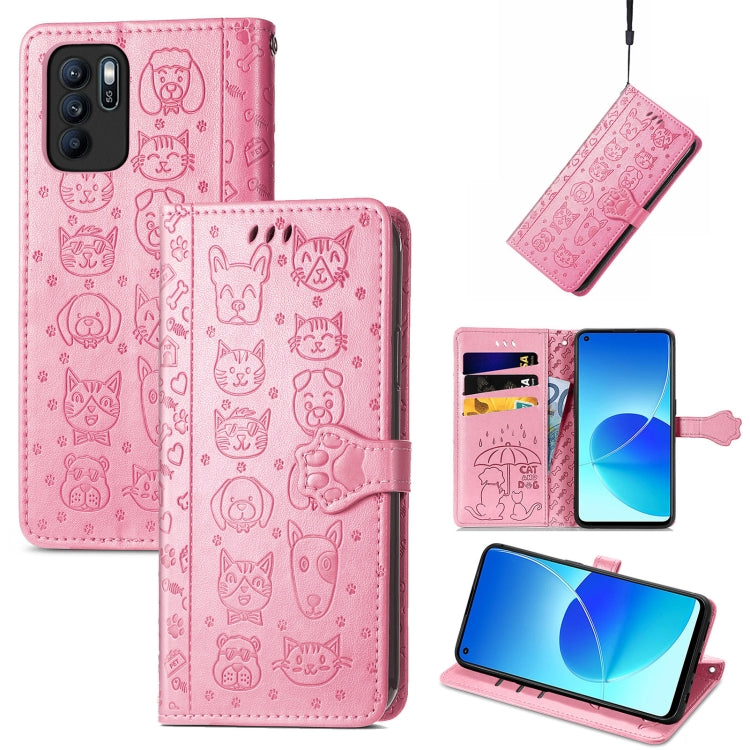 Lovely Cat and Dog Embossing Pattern Horizontal Flip Leather Case , with Holder & Card Slots & Wallet & Cartoon Clasp & Lanyard