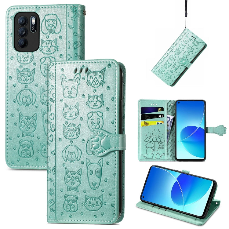 Lovely Cat and Dog Embossing Pattern Horizontal Flip Leather Case , with Holder & Card Slots & Wallet & Cartoon Clasp & Lanyard