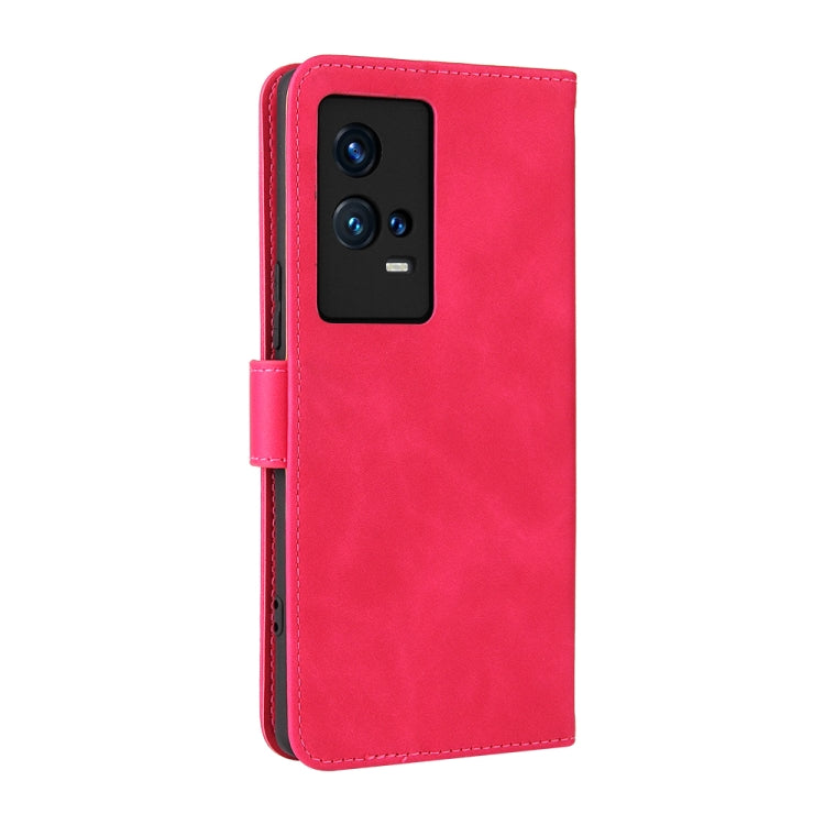Solid Color Skin Feel Magnetic Buckle Horizontal Flip PU Leather Case with Holder & Card Slots & Wallet