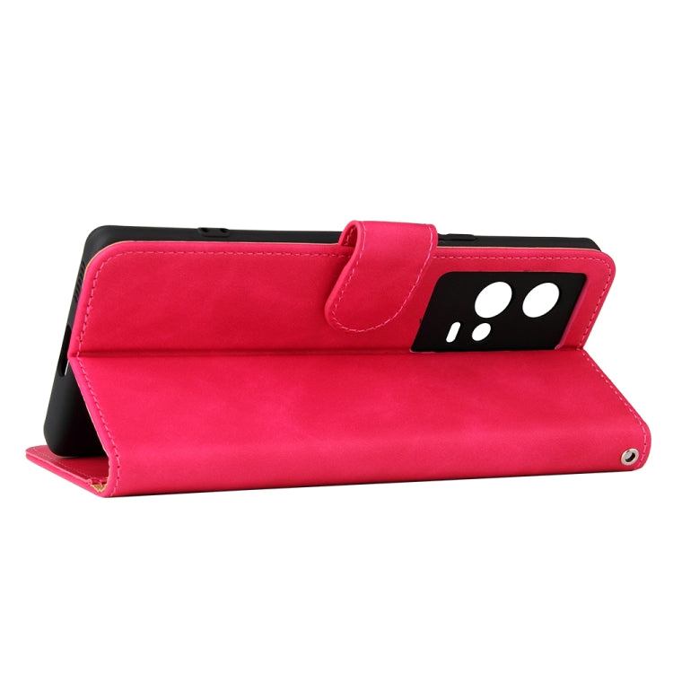 Solid Color Skin Feel Magnetic Buckle Horizontal Flip PU Leather Case with Holder & Card Slots & Wallet