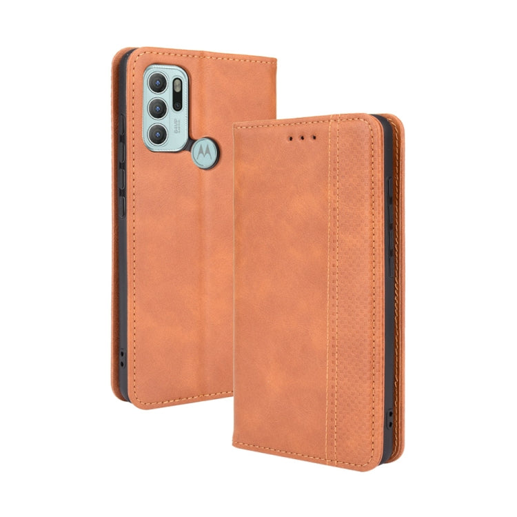 Magnetic Buckle Retro Pattern Horizontal Flip Leather Case with Holder & Card Slot & Wallet