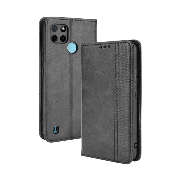 Magnetic Buckle Retro Pattern Horizontal Flip Leather Case with Holder & Card Slot & Wallet