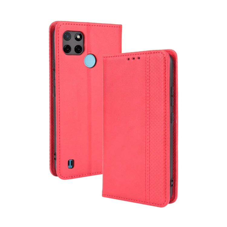 Magnetic Buckle Retro Pattern Horizontal Flip Leather Case with Holder & Card Slot & Wallet