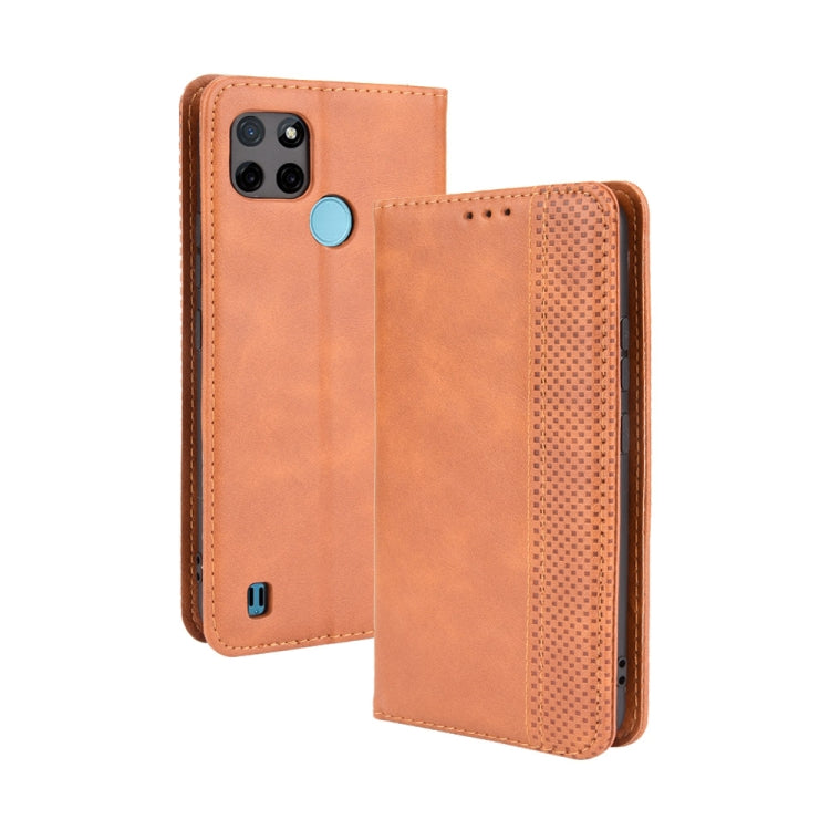 Magnetic Buckle Retro Pattern Horizontal Flip Leather Case with Holder & Card Slot & Wallet