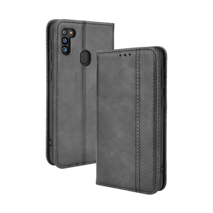 Magnetic Buckle Retro Pattern Horizontal Flip Leather Case with Holder & Card Slot & Wallet
