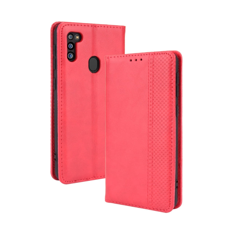 Magnetic Buckle Retro Pattern Horizontal Flip Leather Case with Holder & Card Slot & Wallet