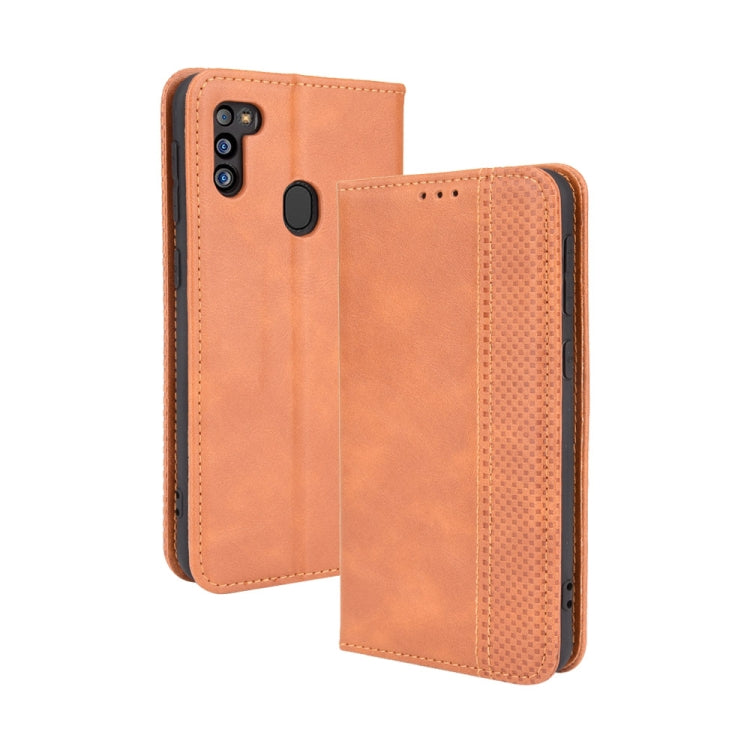 Magnetic Buckle Retro Pattern Horizontal Flip Leather Case with Holder & Card Slot & Wallet