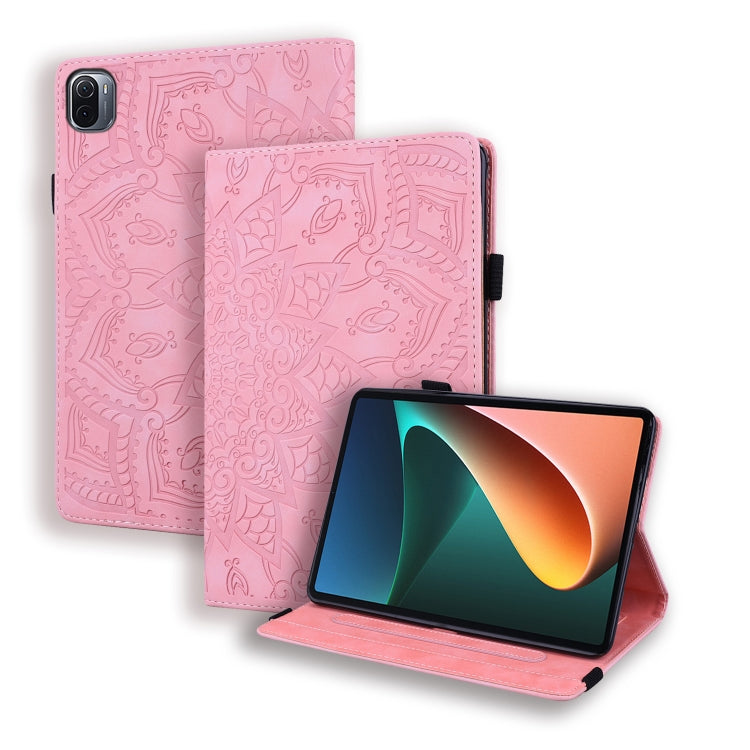 Calf Pattern Double Folding Design Embossed Leather Case with Holder & Card Slots & Pen Slot & Elastic Band