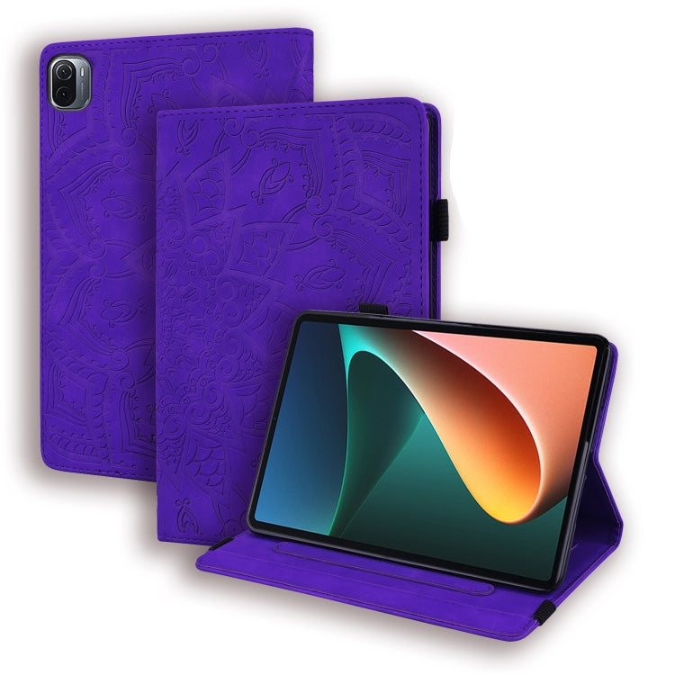 Calf Pattern Double Folding Design Embossed Leather Case with Holder & Card Slots & Pen Slot & Elastic Band