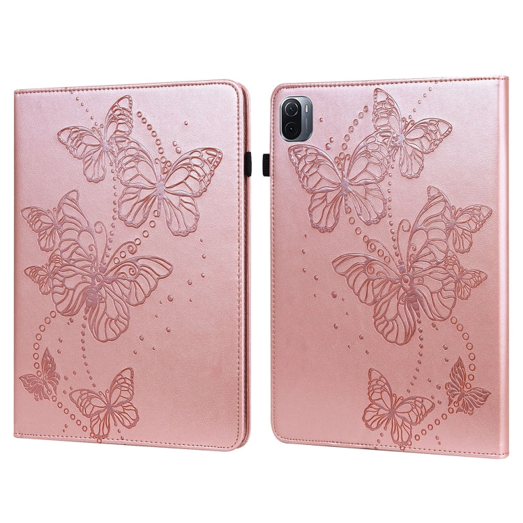 Embossed Butterfly Pattern Horizontal Flip Leather Tablet Case