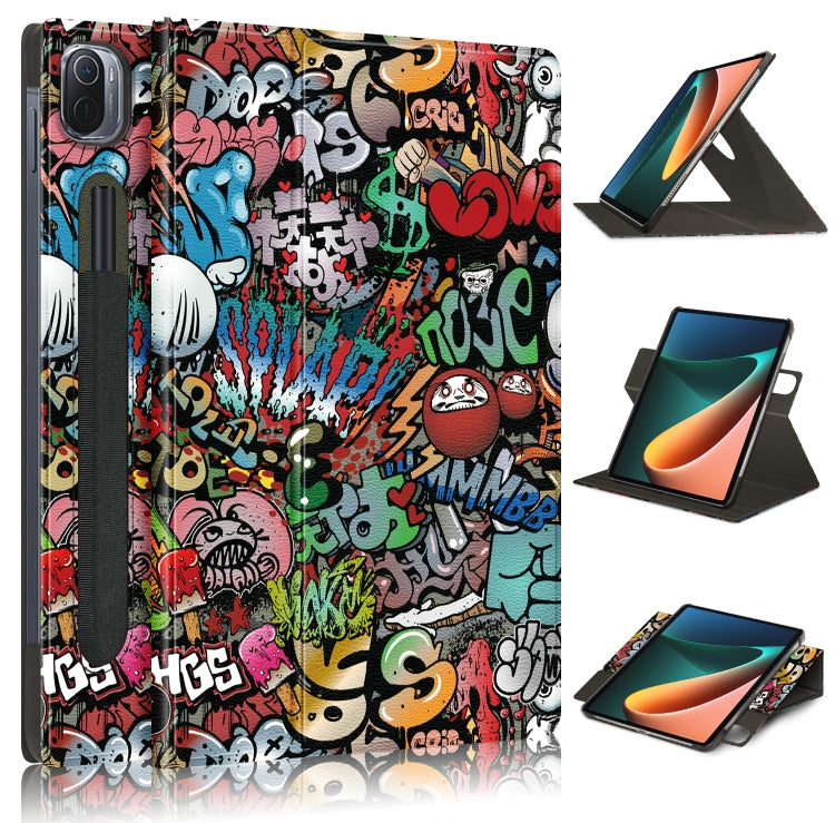 Painted 360 Degrees Rotation Tablet Leather Case with Holder