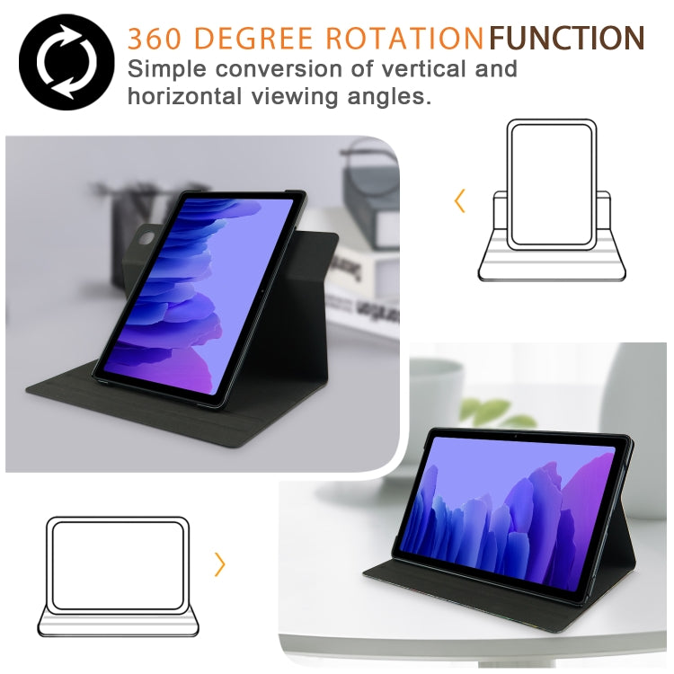 Solid Color 360 Degrees Rotation Tablet Leather Case with Holder