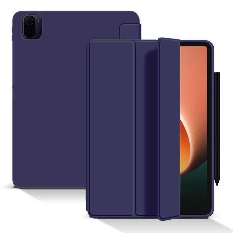 Skin Feel Matte Honeycomb Leather Tablet Case with Tri-fold Bracket