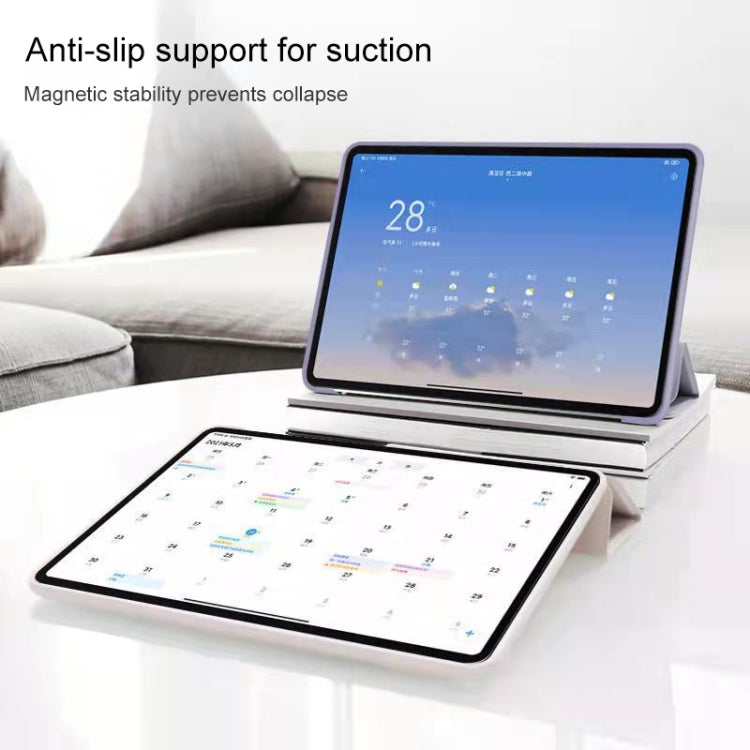 Skin Feel Matte Honeycomb Leather Tablet Case with Tri-fold Bracket
