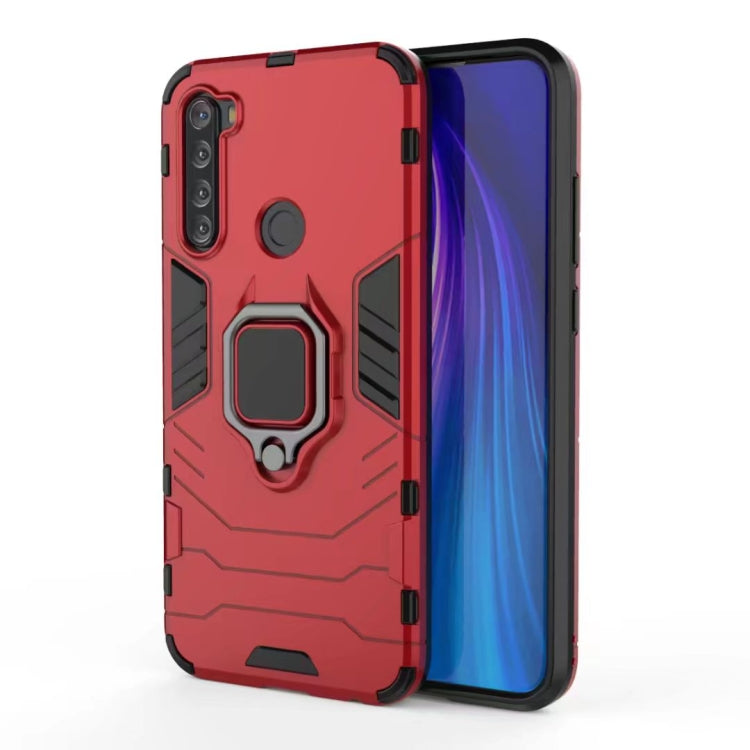 For Xiaomi Note 8T PC + TPU Shockproof Protective Case with Magnetic Ring Holder
