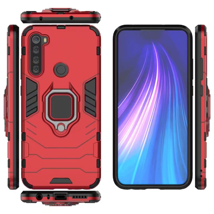 For Xiaomi Note 8T PC + TPU Shockproof Protective Case with Magnetic Ring Holder
