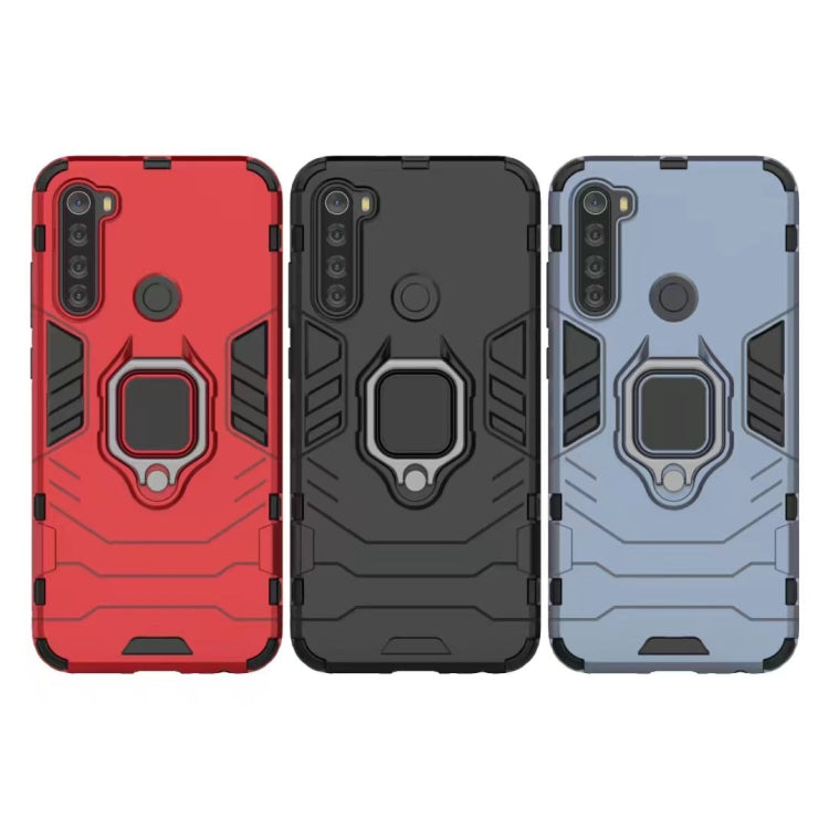 For Xiaomi Note 8T PC + TPU Shockproof Protective Case with Magnetic Ring Holder