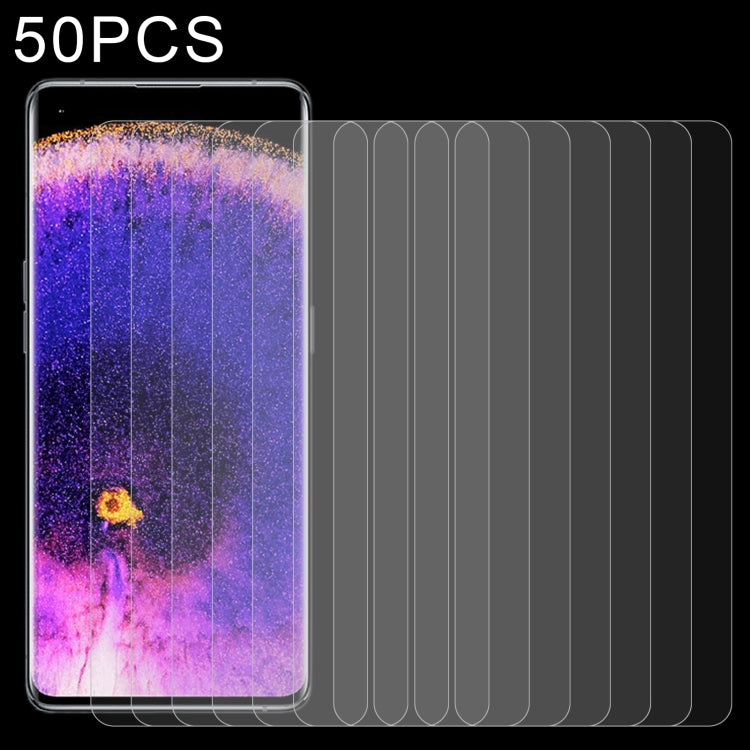 50 PCS 0.26mm 9H 2.5D Tempered Glass Film