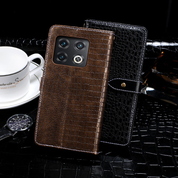 idewei Crocodile Texture Horizontal Flip Phone Leather Phone Case