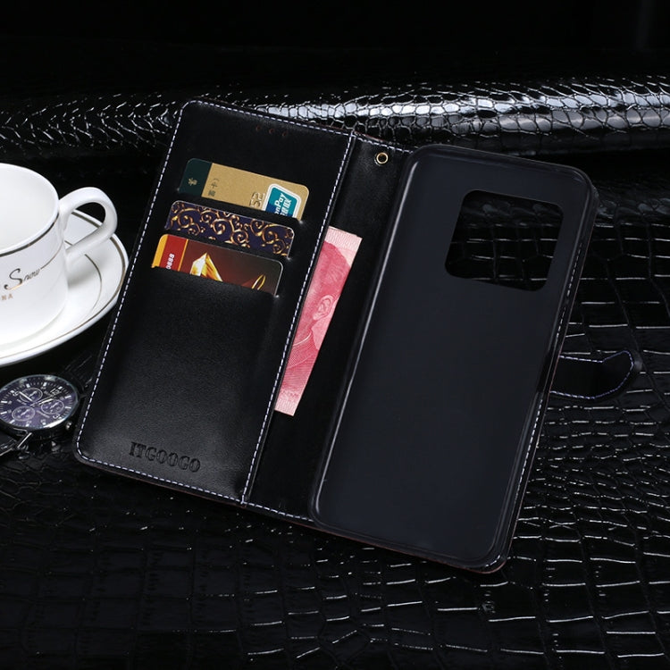 idewei Crocodile Texture Horizontal Flip Phone Leather Phone Case
